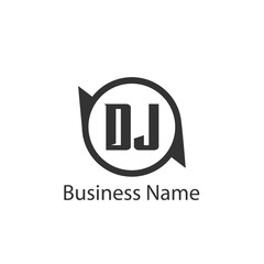 Initial Letter DJ Logo Template Design