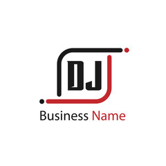 Initial Letter DJ Logo Template Design