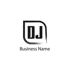 Fototapeta premium Initial Letter DJ Logo Template Design
