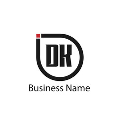 Fototapeta premium Initial Letter DK Logo Template Design