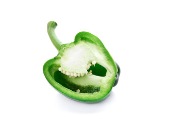 green pepper isolated on a white background
