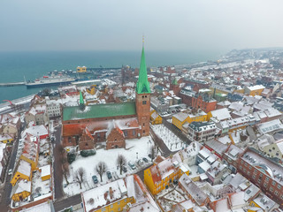 Fototapeta premium Helsingor city and Kronborg castle,Denmark