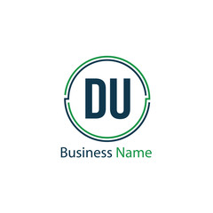 Initial Letter DU Logo Template Design