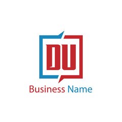 Initial Letter DU Logo Template Design