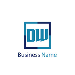 Obraz premium Initial Letter DW Logo Template Design