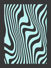 Abstract wavy twisted distorted lines. Colored texture background/ Futuristic vector illustration.