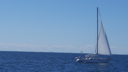Fototapeta premium Boat on the ocean