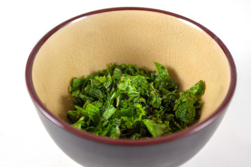 MInt in a bowl