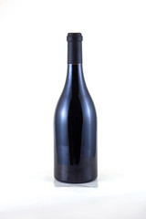 Blank bottle of red wine