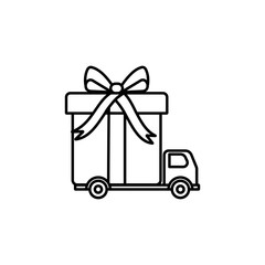 Delivery truck icon. Element of global logistics icon for mobile concept and web apps. Thin line Delivery truck icon can be used for web and mobile