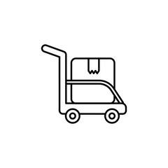 Move box icon. Element of global logistics icon for mobile concept and web apps. Thin line Move box icon can be used for web and mobile