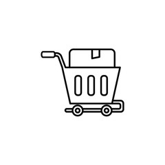 Send box icon. Element of global logistics icon for mobile concept and web apps. Thin line Send box icon can be used for web and mobile