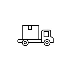 Delivery truck icon. Element of global logistics icon for mobile concept and web apps. Thin line Delivery truck icon can be used for web and mobile