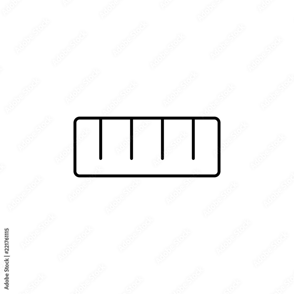 Poster ruler sign icon. element of image sign for mobile concept and web apps illustration. thin line icon 