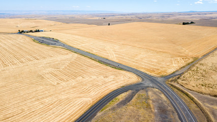 Drone photo of rural landscape