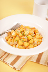 Vegan & Vegetarian Food - Rutabaga & Onion Hash