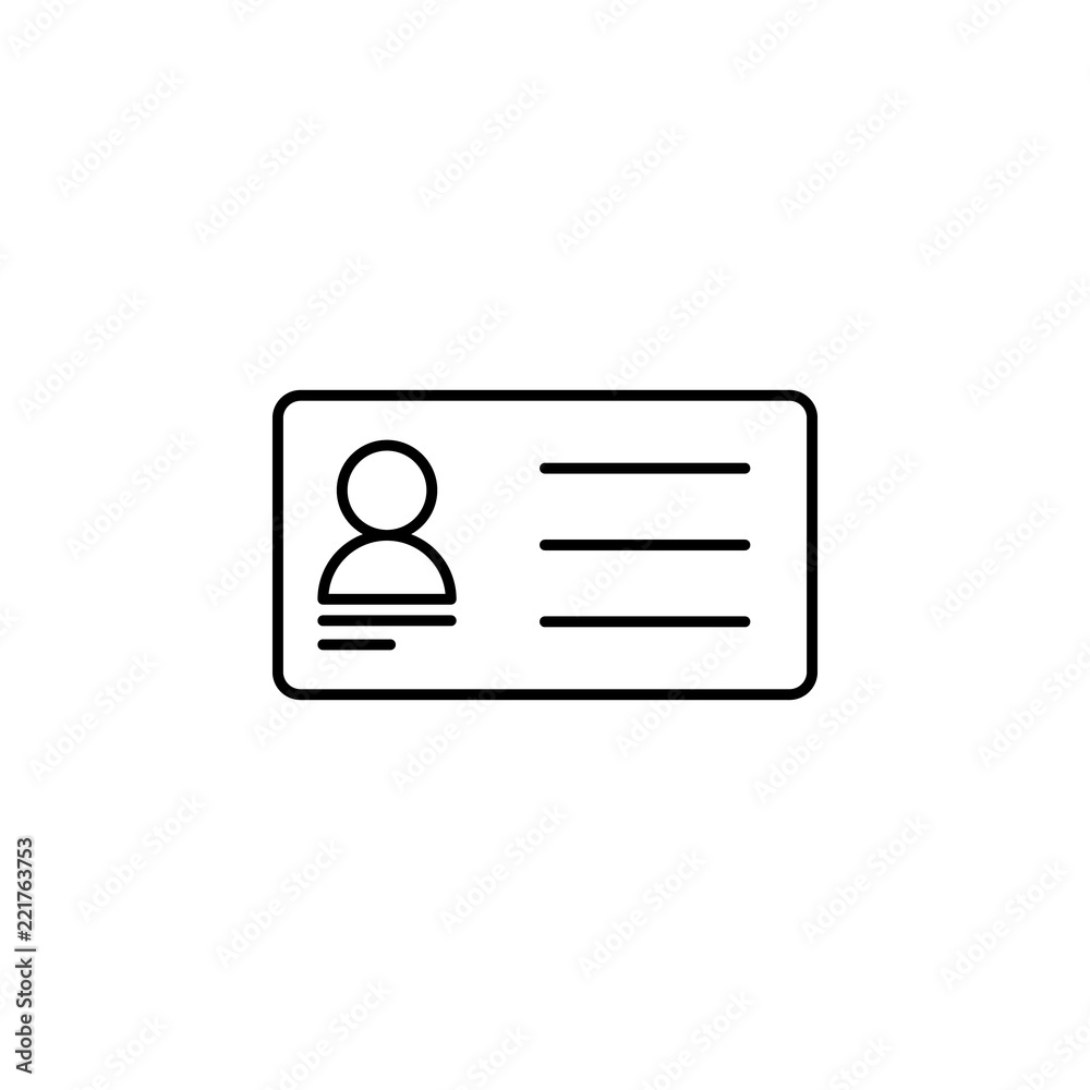 Poster information user icon. element of data security icon for mobile concept and web apps. thin line info