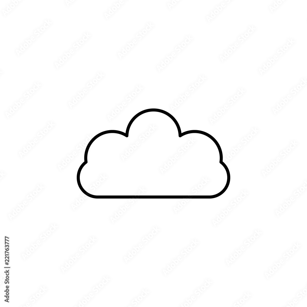 Poster cloud storage icon. element of data security icon for mobile concept and web apps. thin line cloud s