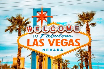 Fotobehang Las Vegas Welkom bij Fabulous Las Vegas-bord, Las Vegas Strip, Nevada, VS