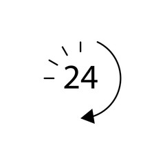 24 hours delivery icon. Element of logistics icon for mobile concept and web apps. Thin line 24 hours delivery icon can be used for web and mobile