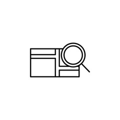 search for a location icon. Element of logistics icon for mobile concept and web apps. Thin line search for a location icon can be used for web and mobile