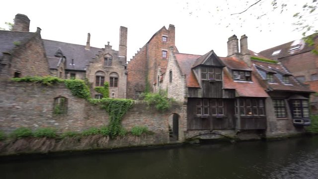 Beautiful landscape around Bonifacius Bridge at Brugge, Belgium