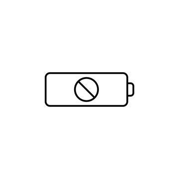no battery. Element of photography icon for mobile concept and web apps. Thin line no battery can be used for web and mobile