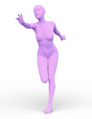 ワイヤーフレーム女性