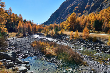 Obraz na płótnie Canvas Beautiful alpine autumn landscape.
