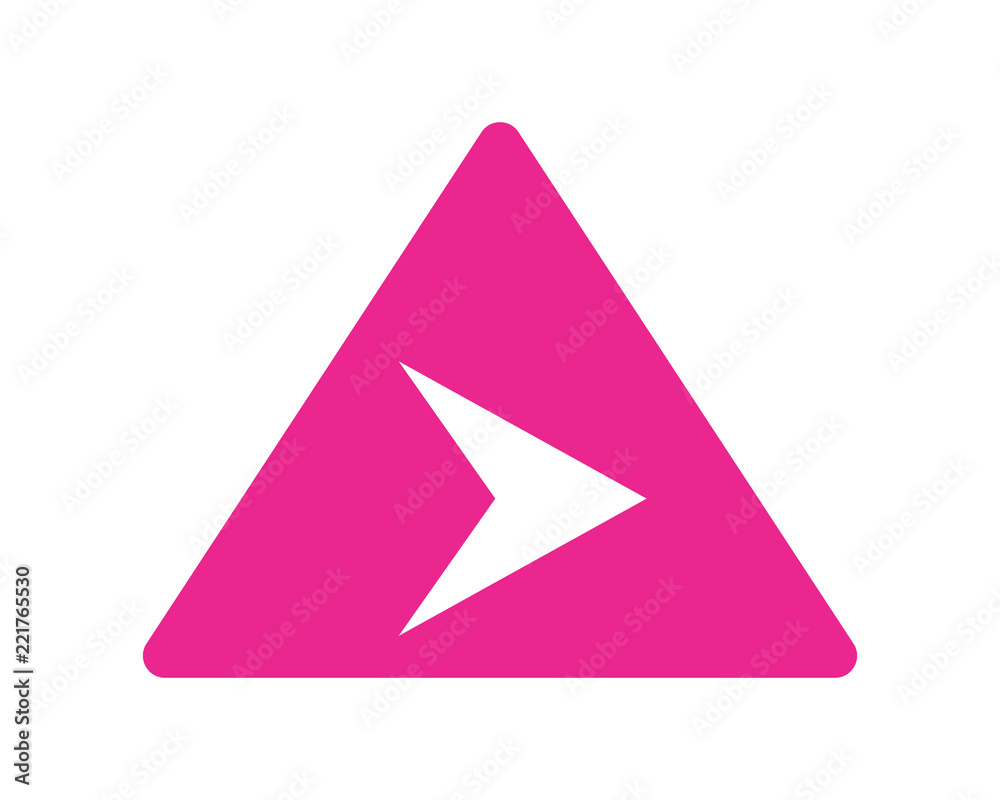 Canvas Prints play triangle icon sign symbol logo vector image direction arrow