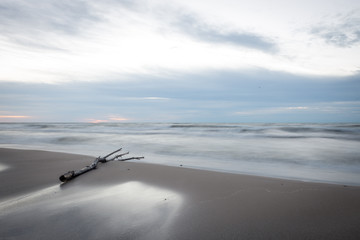 Sunrise at Bradford Beach on Lake Michigan in Milwaukee, Wisconsin