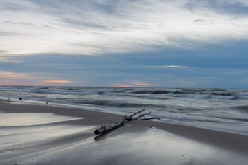 Sunrise at Bradford Beach on Lake Michigan in Milwaukee, Wisconsin