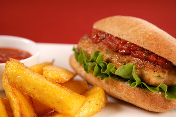 Vegan & Vegetarian Food - Fried Tofu Sandwich