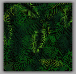 Fototapeta na wymiar Tropical floral seamless vector pattern background.