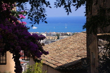 la vue depuis Cagnes sur mer