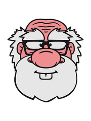 opa alt großvater papa hornbrille bart nerd geek lustig comic cartoon clipart gesicht kopf