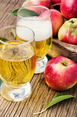 Homemade cider from ripe apples