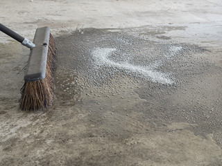 Cleaning Oil Spill in Garage