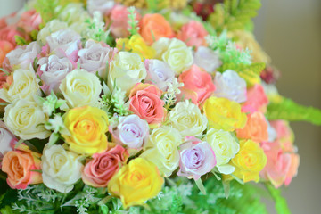 Pastel Rose Artificial Flowers bouquet