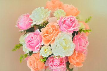 Pastel Rose Artificial Flowers bouquet