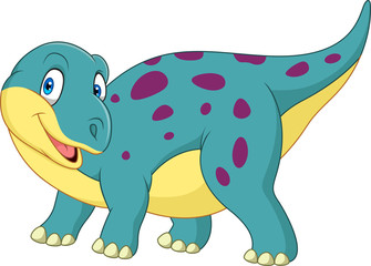 Cartoon happy dinosaur