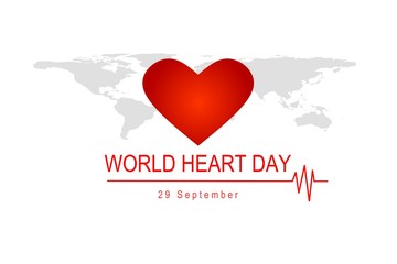 World heart day illustration design background