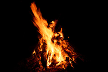 Fototapeta na wymiar fire bonfire flame spurts