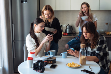 group of women in the kitchen