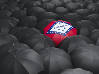Fototapeta premium arkansas state flag on umbrella. United states local flags