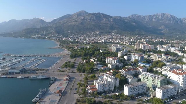 Aerial view of the city Bar and port