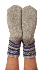 Knitted warm socks
