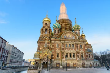 Deurstickers Church of the Savior on Blood in Saint Petersburg, Russia © Elena Odareeva