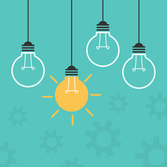 Light bulb idea. Business idea concept vector illustration
