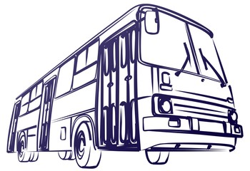 Sketch of big bus. 